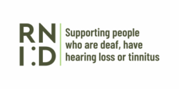 RNID - Supprting people who are deaf, have hearing loss or tinnitus Logo