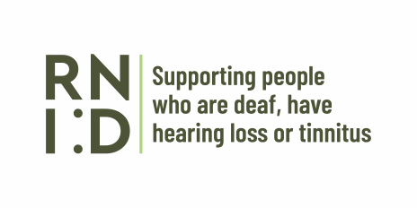 RNID - Supprting people who are deaf, have hearing loss or tinnitus Logo