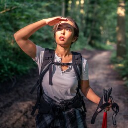 woman hiking