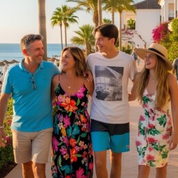 family at resort