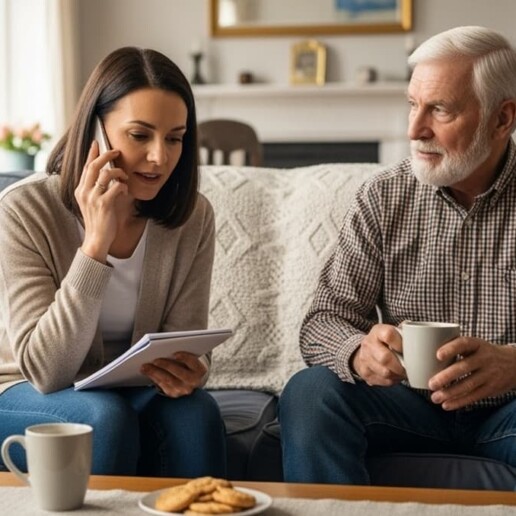 daugther calling to make father's appointment