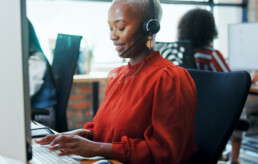 call centre agent booking an appointment