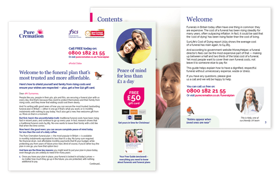 Pure Cremation Direct Mail Creative